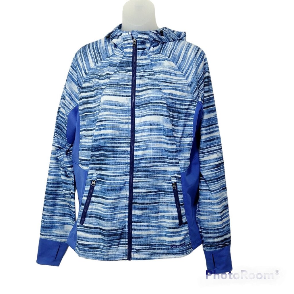 Marmot Muse Lightweight Hooded Full Zip Wind Jacket Women's Size L Athle